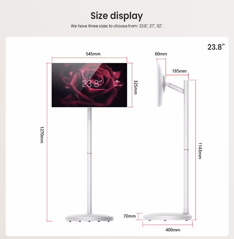 Portable TV Battery Powered 32 Inch Smart TV Ultra HD LCD Small Screen WiFi Inteligentes Television