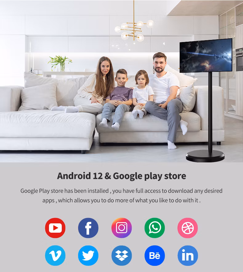 Touch Screen Advertising Monitor 21.5 27 32 Inch Android TV Elevision Portable for Home Business Gaming Smart TV