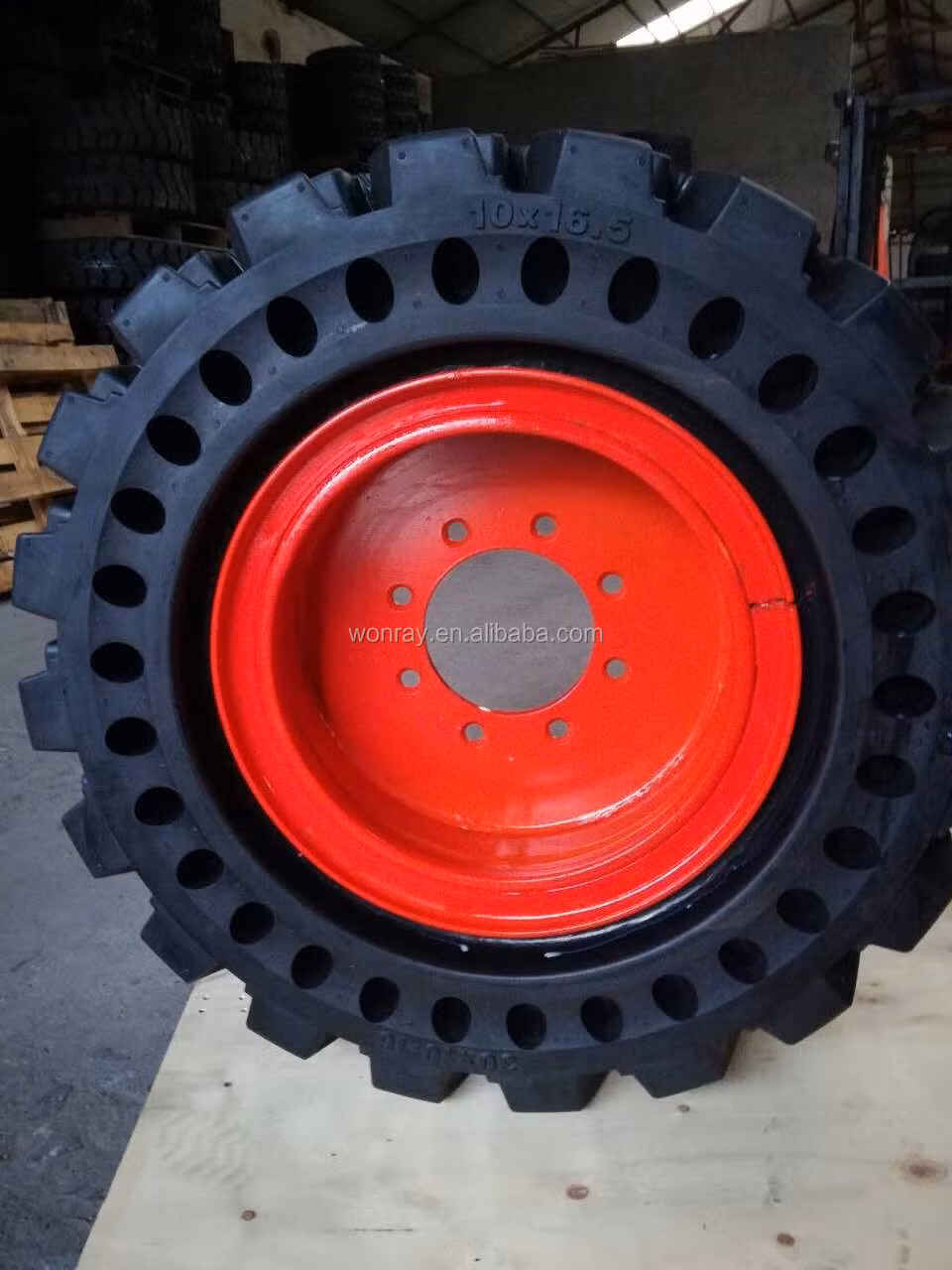 Wholesale Mini Skid Steer Loader White Skid Steer Industrial Solid Tyre 10X16.5 12X16.5 Non-Marking Studded Tires