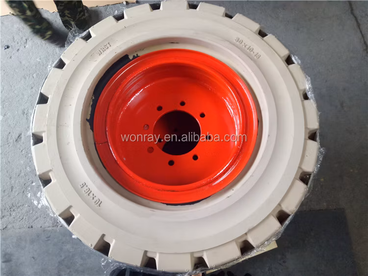 Wholesale Mini Skid Steer Loader White Skid Steer Industrial Solid Tyre 10X16.5 12X16.5 Non-Marking Studded Tires