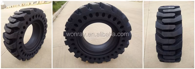 Wholesale Mini Skid Steer Loader White Skid Steer Industrial Solid Tyre 10X16.5 12X16.5 Non-Marking Studded Tires