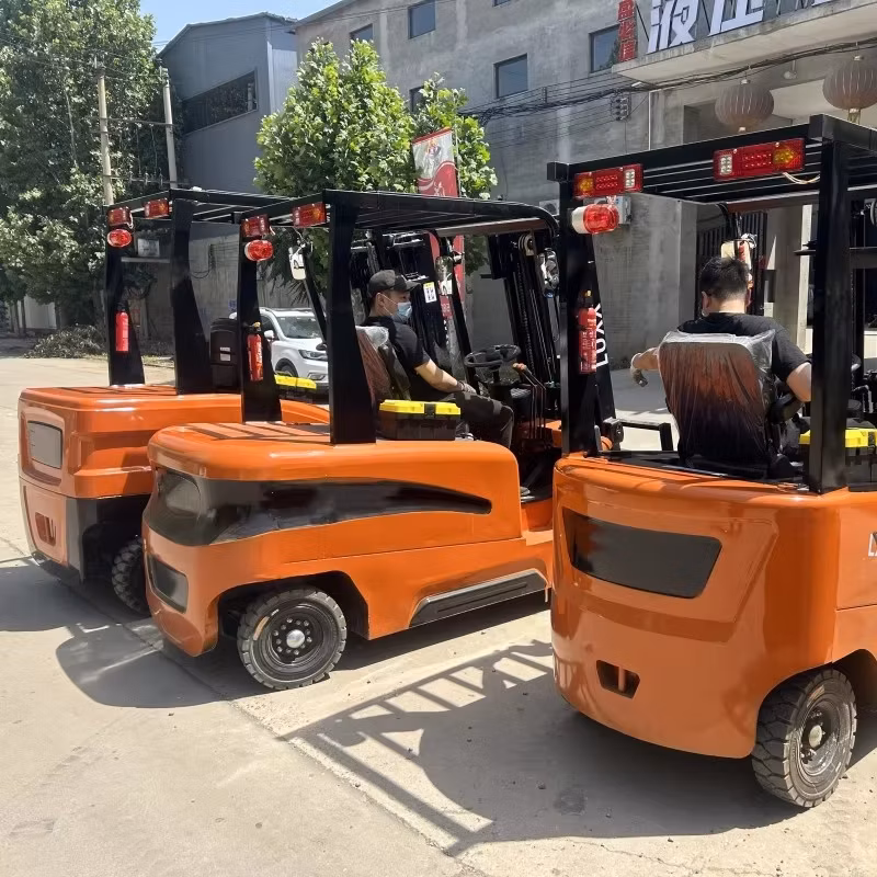 2500K Wheel Small All Terrain Electric Forklift Truck 4X4 Solid Tire Mini Forklift Electric 0.8ton 3 Ton 2.5ton 500kg Lifting up 3m-7m CE Battery Forklifts