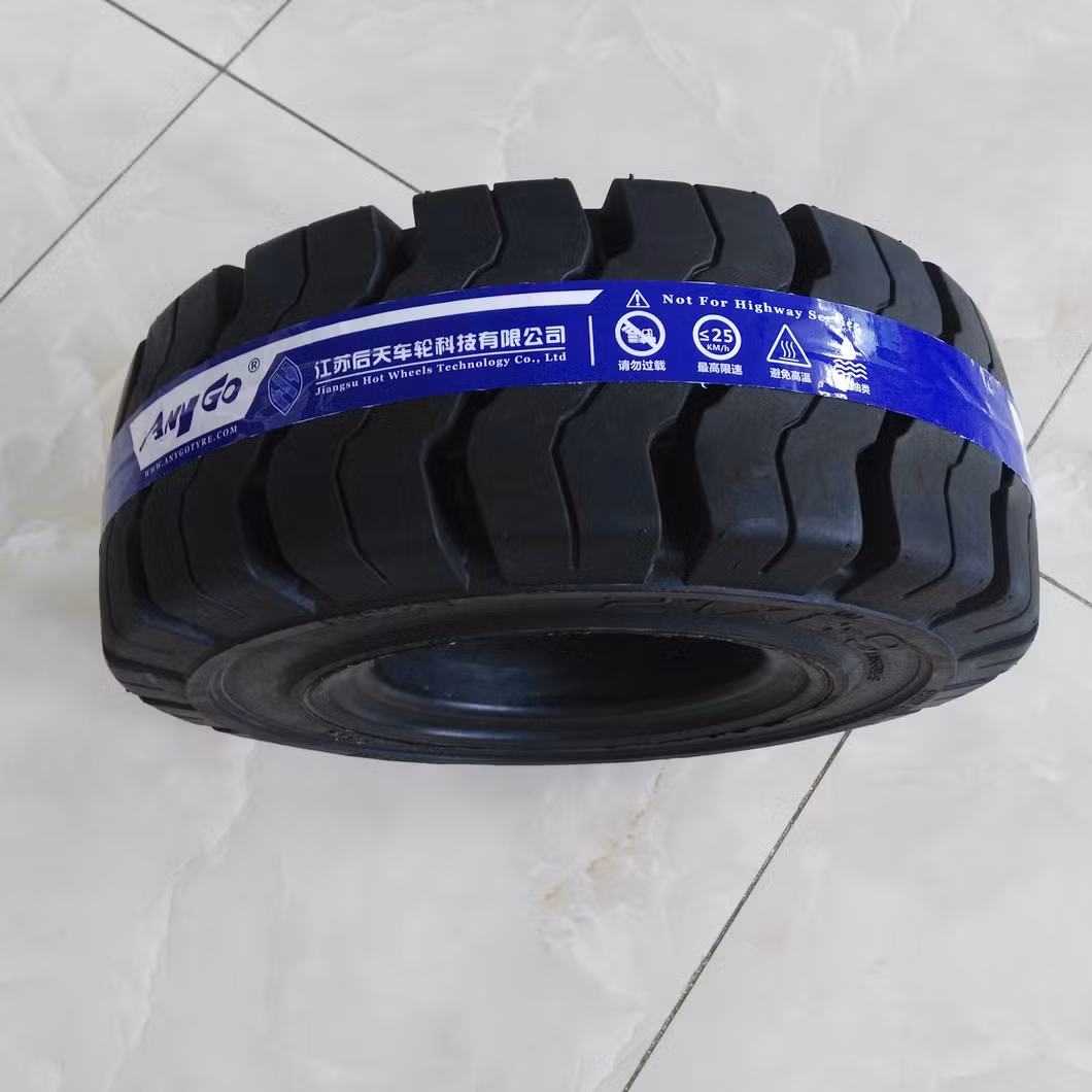 Anygo Brand 21X8-9 Xz18 Solid Tyres, Pneumatic Solid Tyre, Solid Resilient Wheels for Forklift and Material Handling Equipment