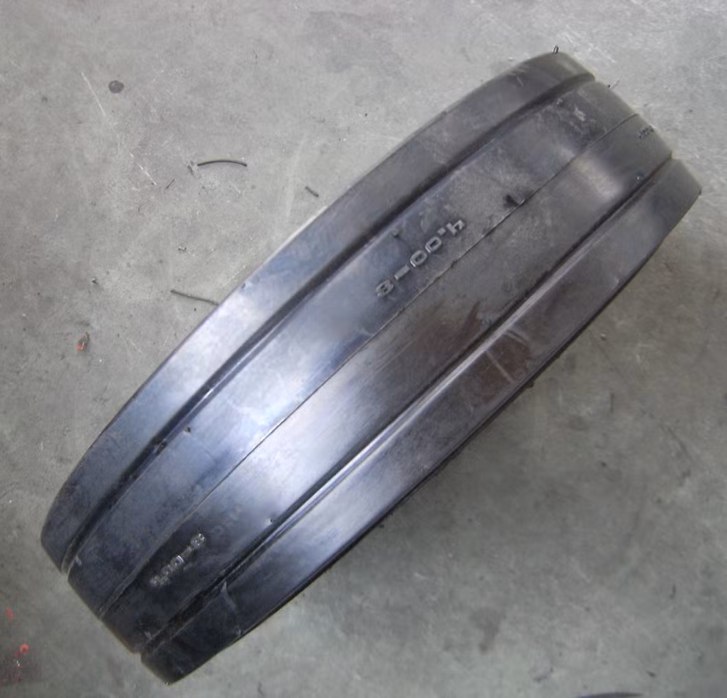 Anygo Brand 4.00-8 Xz05 Solid Tyres, Pneumatic Solid Tyre, Solid Resilient Wheels for Forklift and Material Handling Equipment