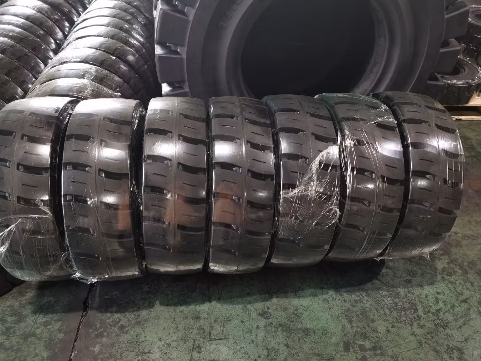 Solid Tire Cushion Tyre for Forklift Trailer Aerial Lift Platform Milling Machine Skid Steer Loader 4.00-8 5.00-8 6.00-9;