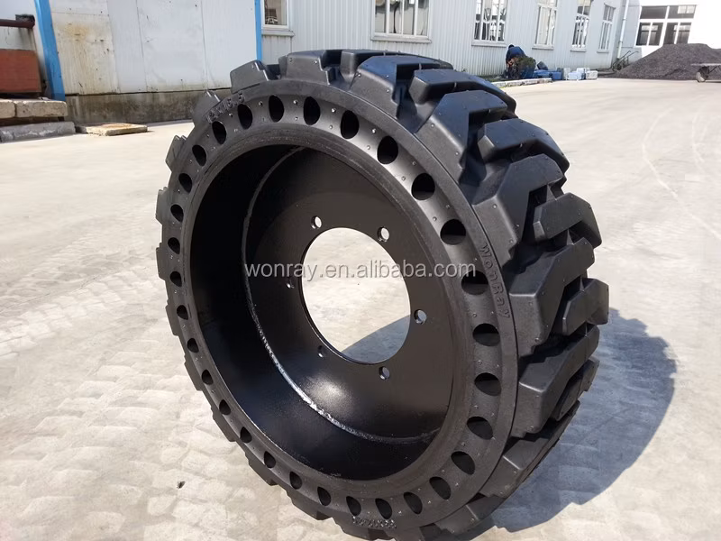 Wholesale Mini Skid Steer Loader White Skid Steer Industrial Solid Tyre 10X16.5 12X16.5 Non-Marking Studded Tires