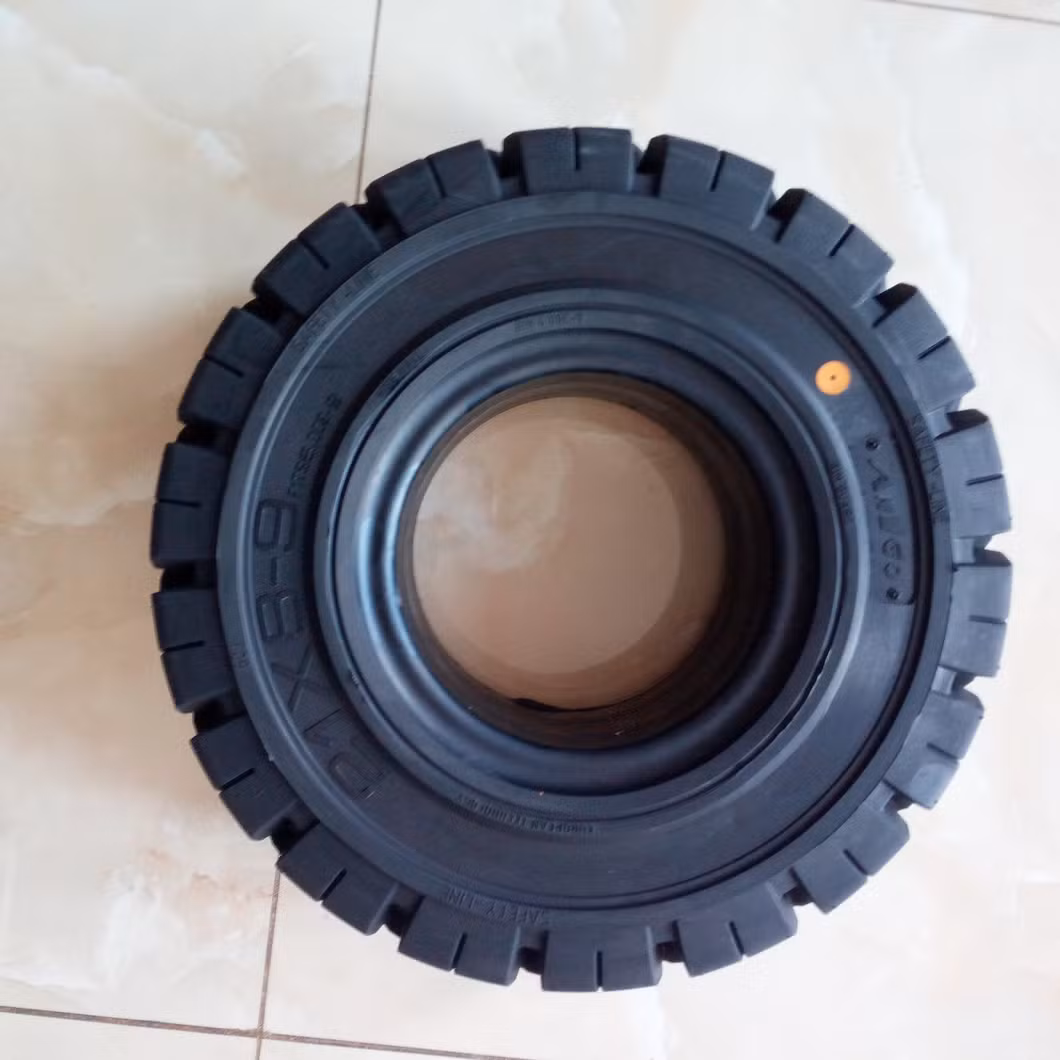 Anygo Brand 21X8-9 Xz18 Solid Tyres, Pneumatic Solid Tyre, Solid Resilient Wheels for Forklift and Material Handling Equipment