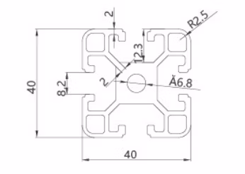 6063 T5 Industrial T Slot V Slot European Standard Aluminium/Aluminum Extrusion Slot Profile