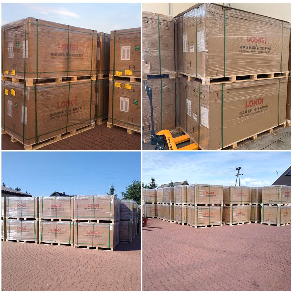 Longi Solar Panel 410W Photovoltaic Modules Solar Panels Black Frame in Stock