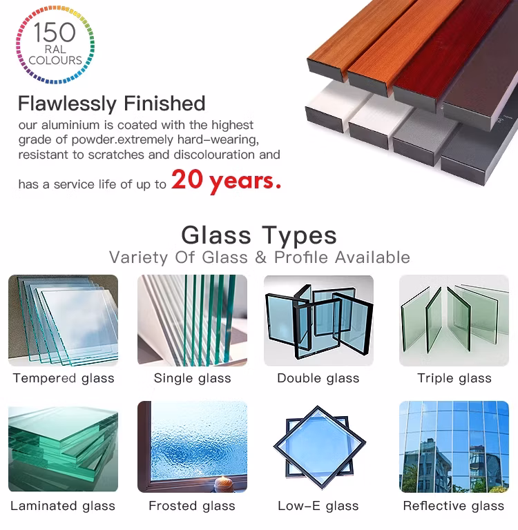 Glazing Windows System and Aluminum Window Fence System Mosquito Mesh Screen Thermal Insulation for Windows