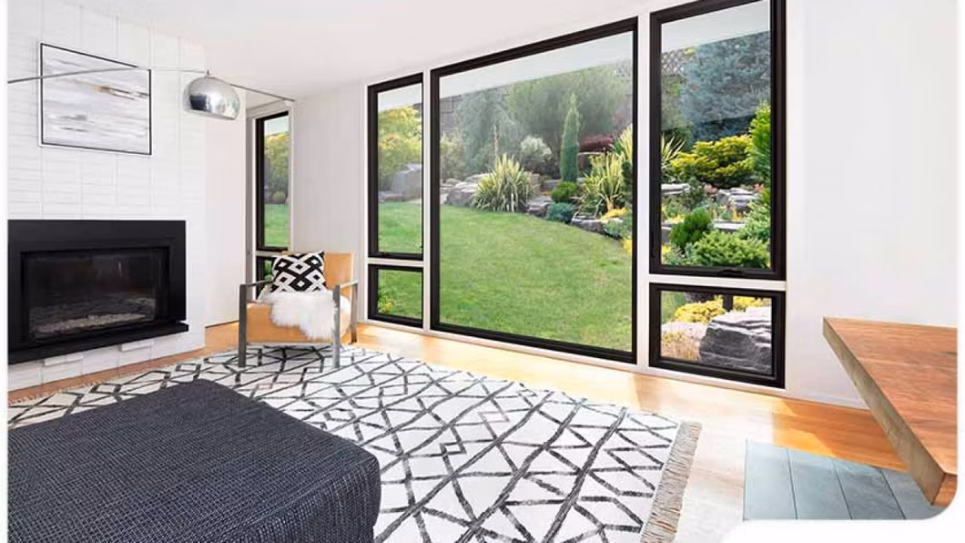 Aluminum Window French Aluminum Frames Mosquito Net Glass Window
