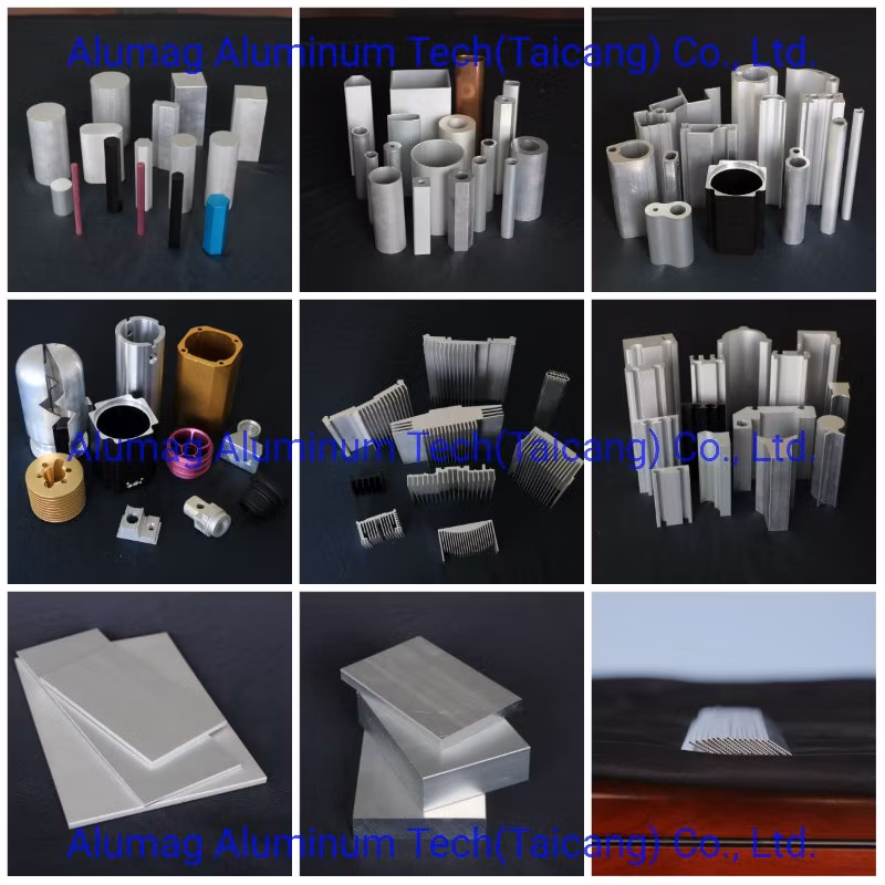 6000 Series of Industrial Extrusion Aluminum Extrusion Aluminum Radiator Extruded Aluminum Oval Square Rectangular Round Shape