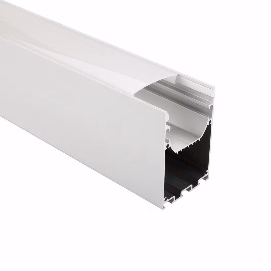 50X75mm Customized 50mm Wide LED Extruded Aluminum Profile LED Linear Light Profile Curved LED Lighting Pendant Profile