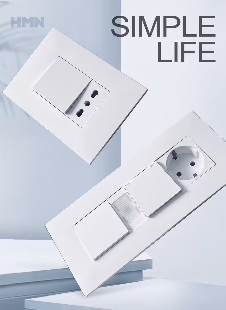 Italian Modular Flush Type Wall Switch Accessories 3 Gang Support frame