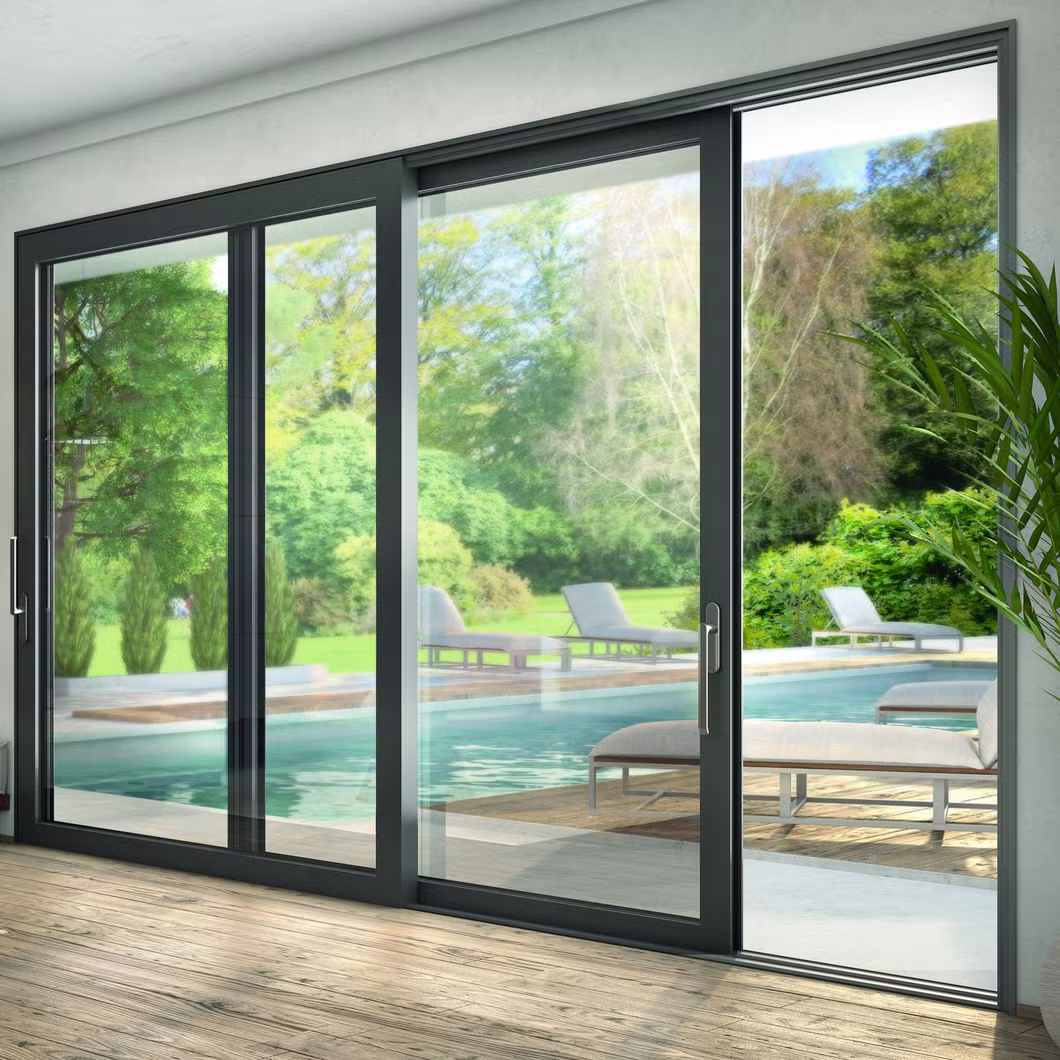 Custom Modern Design Popular Glass Double Hung Aluminium Door Frame with Mosquito Net