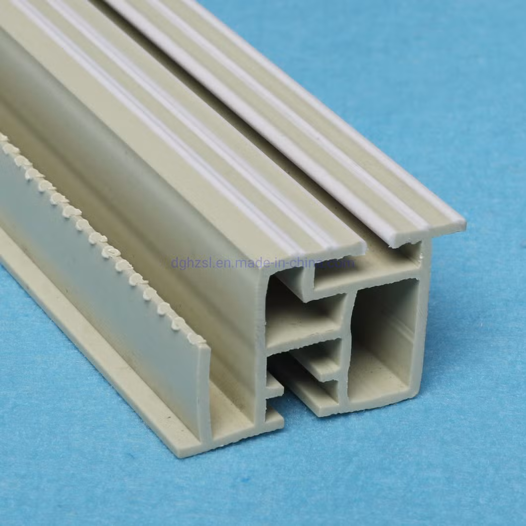 ABS / PVC/UPVC /PS /PE/PP/PC Plastic Rigid Extrusion Profile for Refrigerator Parts