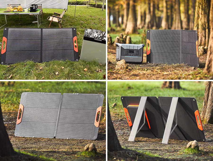 Waterproof ETFE Portable Foldable Solar Panel Kit 100W 120W Charger for Outdoor Camping