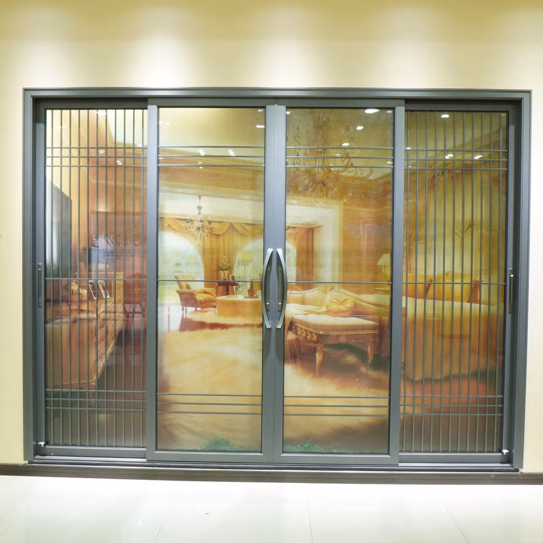 Custom Modern Design Popular Glass Double Hung Aluminium Door Frame with Mosquito Net