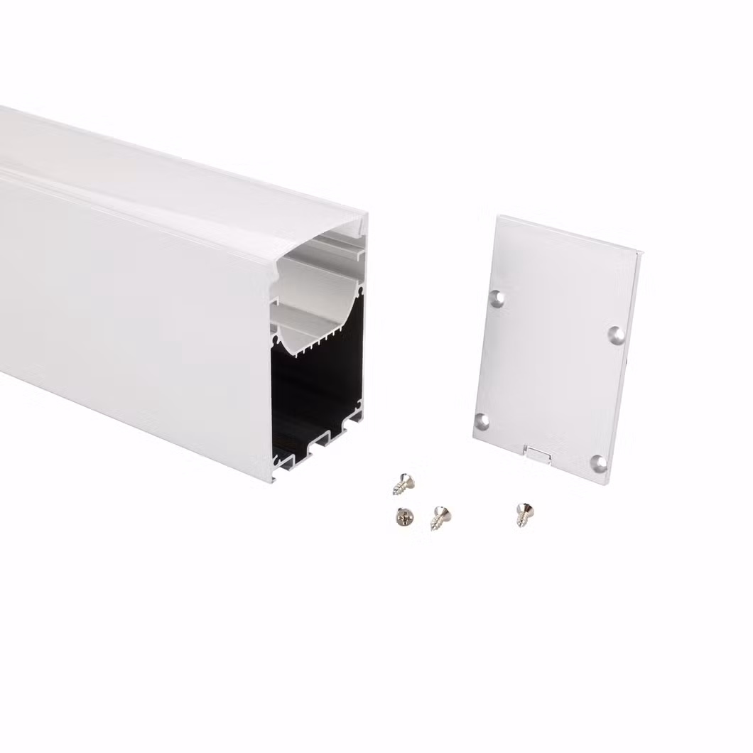 50X75mm Customized 50mm Wide LED Extruded Aluminum Profile LED Linear Light Profile Curved LED Lighting Pendant Profile