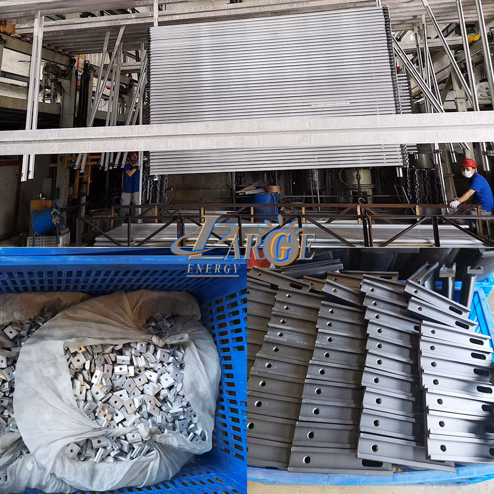 Large Easy and Quick Install Solar PV Ballasted Mounting Frames on Flat Rooftop with Roof Surface Protection Rubber Solar Panel Ballast Mounting