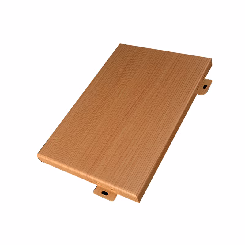 Rust-Proof Fireproof Aluminum Facade Wall Cladding Wtih Wood Grain Surface
