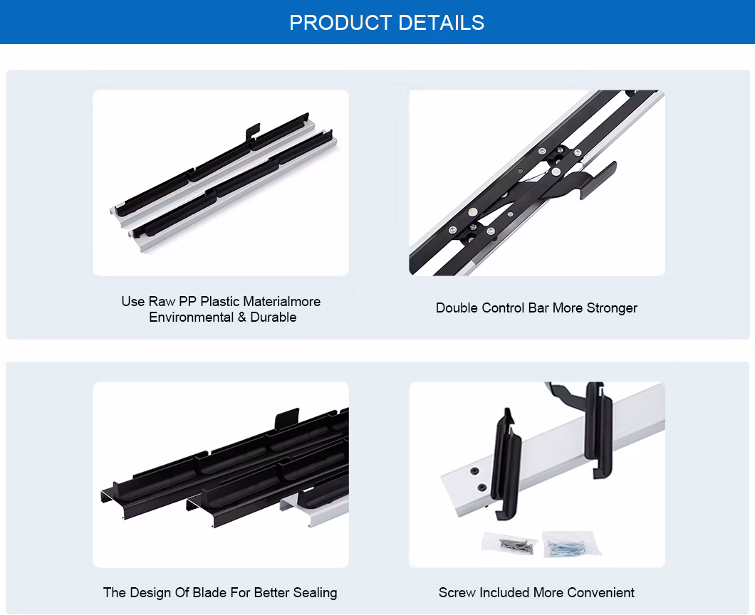 Aluno Easily Assemble Interior Powder Coated 12 Shades Aluminum Louver Profiles Louver Window Blinds Frame