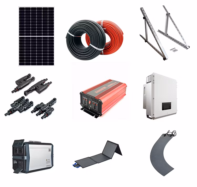 PV Mount Rack Structure Aluminum Frame Ground Roof Flat Solar Panel Mounting Bracket