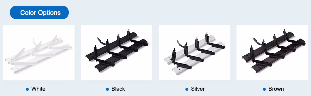 Aluno Easily Assemble Interior Powder Coated 12 Shades Aluminum Louver Profiles Louver Window Blinds Frame