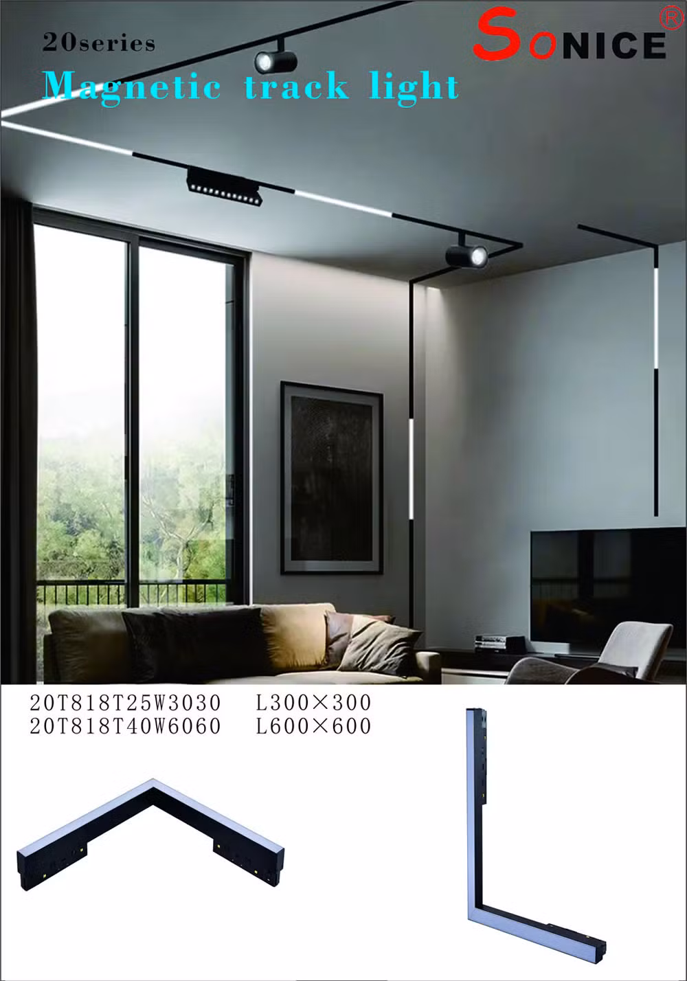 Surface Mounted 48V Tuya Magnetic Track Light