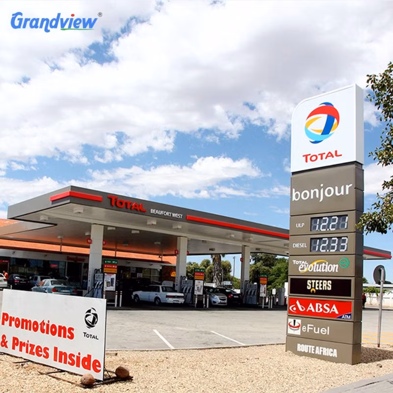 Guangzhou Manufacturer High Quality Large Steel Frame Outdoor Gas Station Canopy