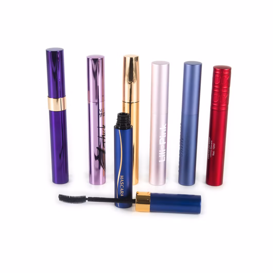 Custom Empty Mascara Tube Plastic Cosmetic Packaging Manufacturers Surface Handling with Wand Brush
