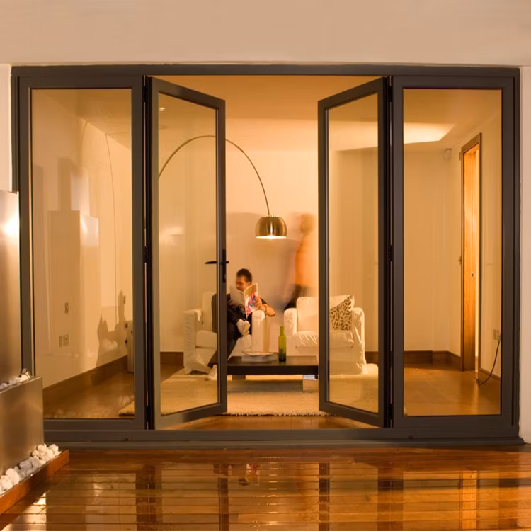 Home Kitchen Dining Room Aluminium Profiles Glass Swing Doors Design Modern Aluminum Glass Casement Door