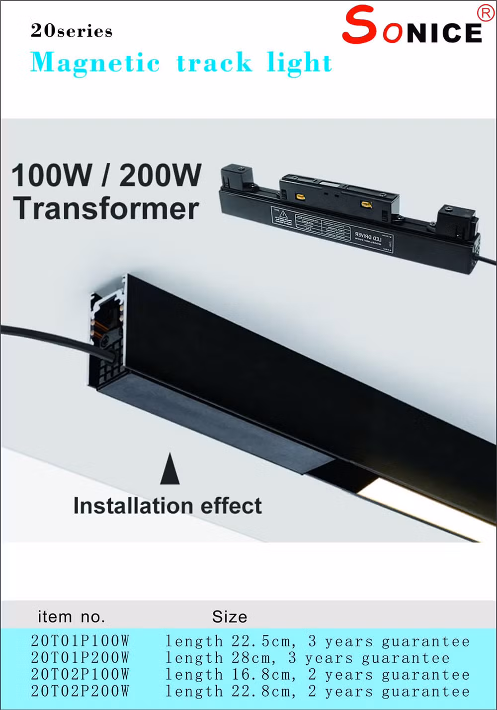 Surface Mounted 48V Tuya Magnetic Track Light