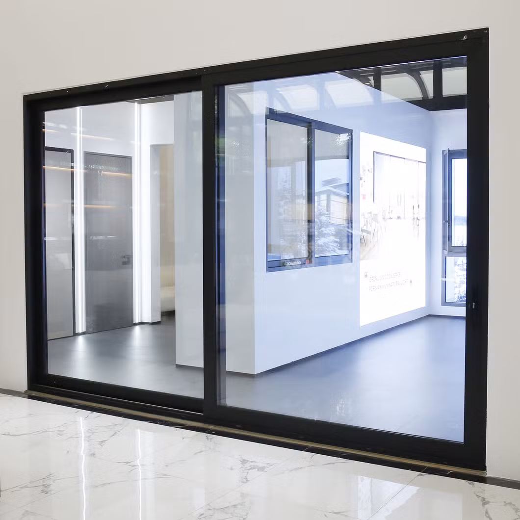 Sixinalu Wholesale Thermal Break Aluminum Profile Interior French Doors Sliding Living Room Kitchen Balcony Dual-Glazed Tempered Glass Sliding Door