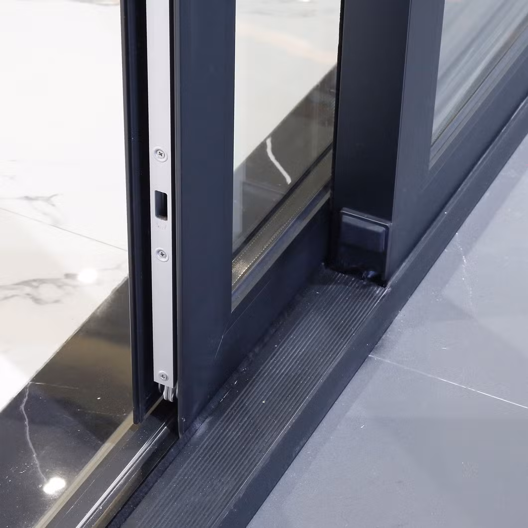 Sixinalu Wholesale Thermal Break Aluminum Profile Interior French Doors Sliding Living Room Kitchen Balcony Dual-Glazed Tempered Glass Sliding Door