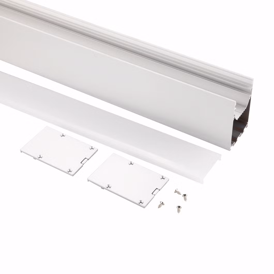 50X75mm Customized 50mm Wide LED Extruded Aluminum Profile LED Linear Light Profile Curved LED Lighting Pendant Profile
