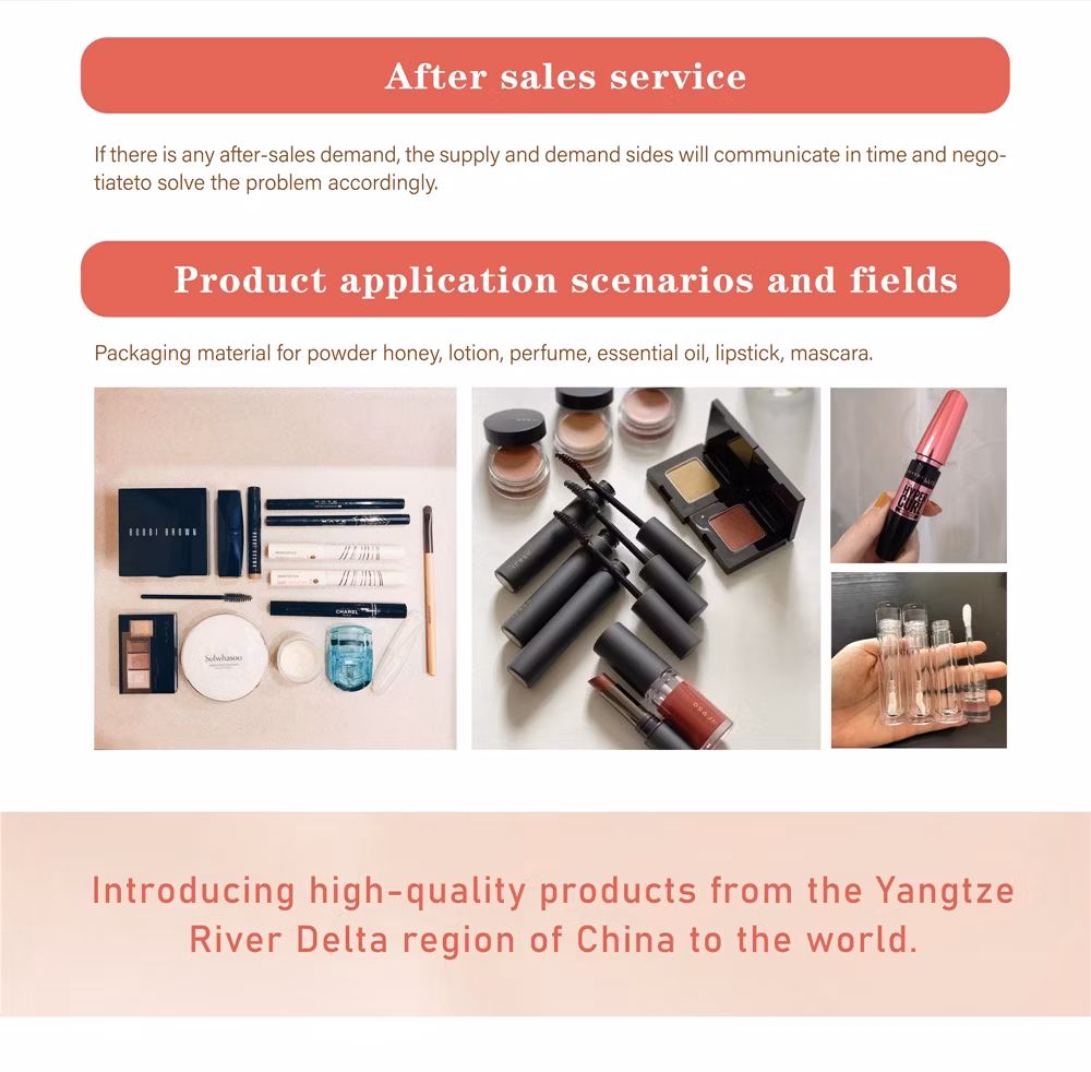 Custom Empty Mascara Tube Plastic Cosmetic Packaging Manufacturers Surface Handling with Wand Brush