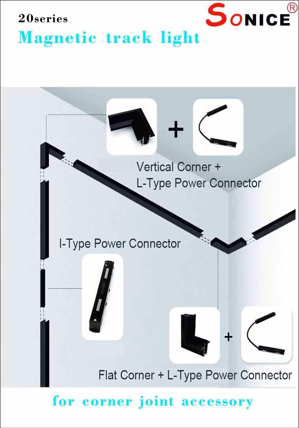 Surface Mounted 48V Tuya Magnetic Track Light