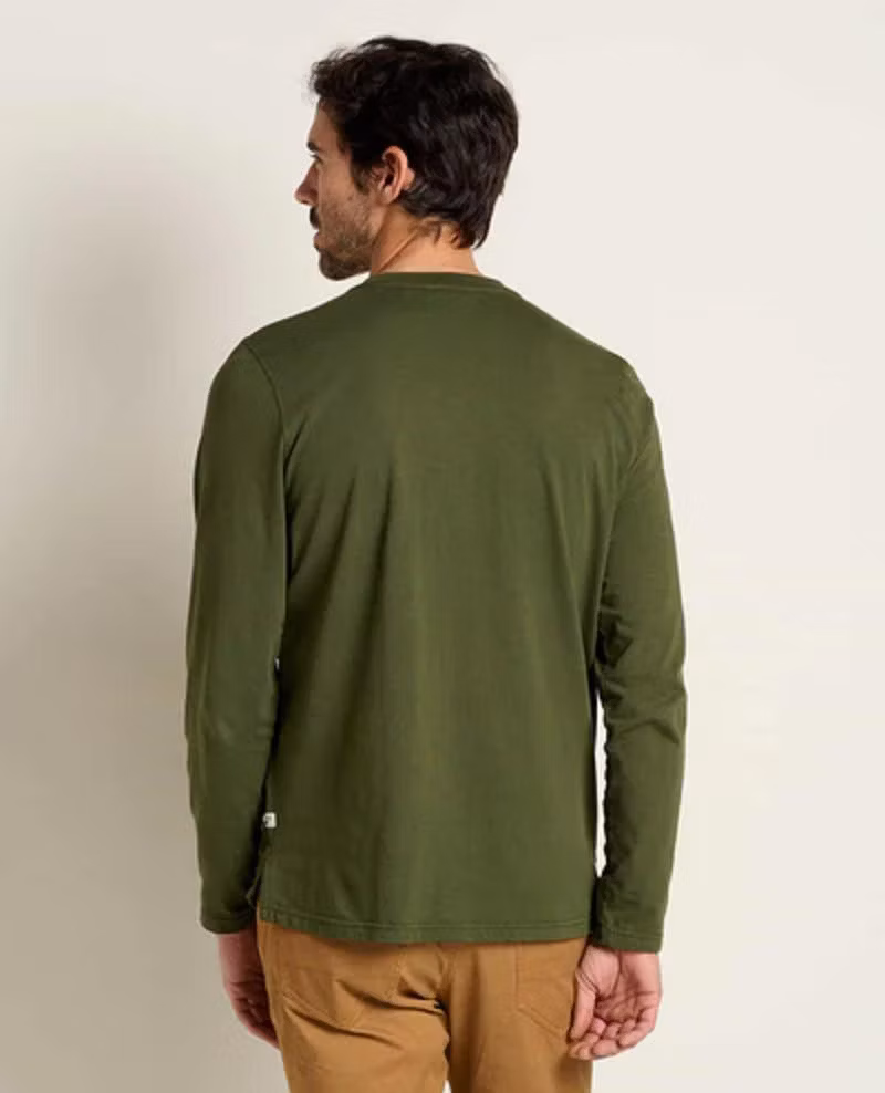 High Quality Bamboo Men′s Primo Long Sleeve Henley