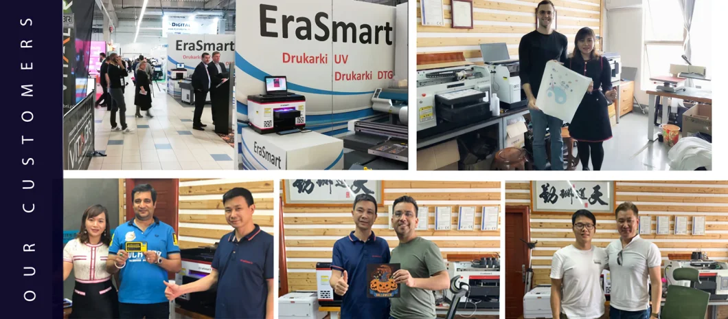 Erasmart 60cm 35cm Dual XP600 Dtf Inkjet Printing Pet Film Printer Machine A3 Dtf Printer for T-Shirt