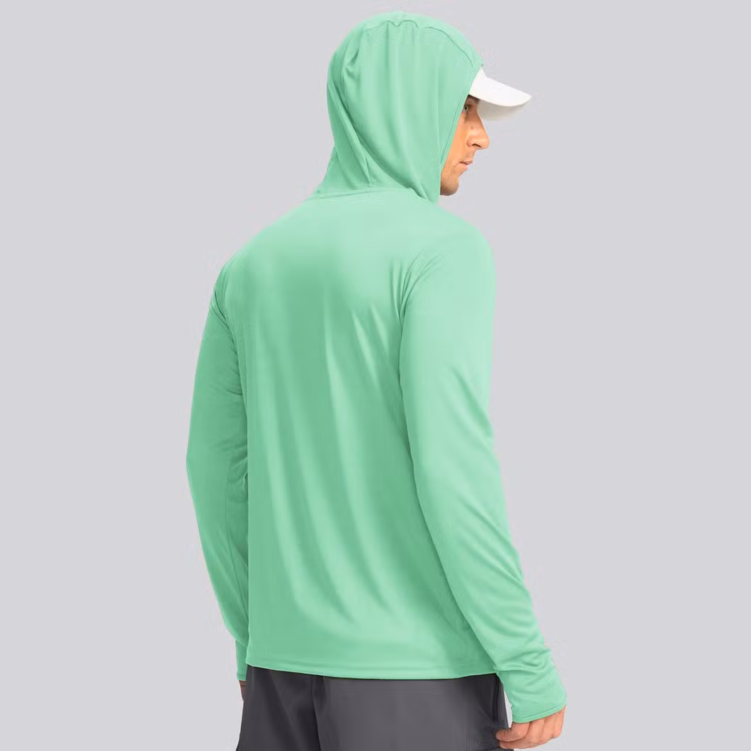 Men′s Sun Protection Upf 50+ Shirts Long Sleeve Running Workout Athletic Gym Shirt UV Swim Fish Rash Guard Hiking