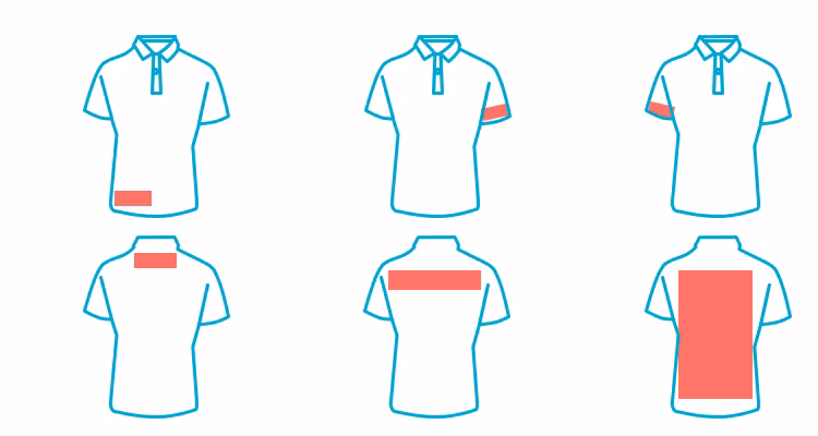 Custom Upf50+ Polyester Spandex Printed Polo T-Shirts