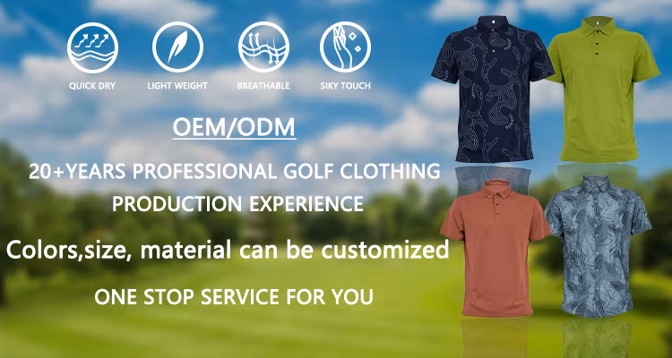 Custom Upf50+ Polyester Spandex Printed Polo T-Shirts