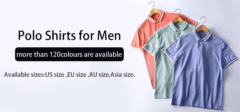 Wholesale Polo Golf Shirts Custom Logo Printing Cotton Men′s Polo Shirts