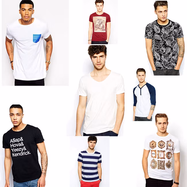 Design Men′ S 100% Cotton Deep V Neck Short Sleeve T-Shirt