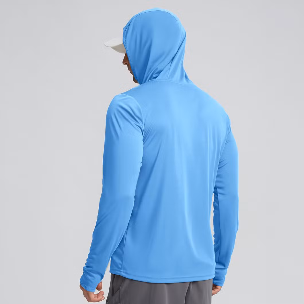 Men′s Sun Protection Upf 50+ Shirts Long Sleeve Running Workout Athletic Gym Shirt UV Swim Fish Rash Guard Hiking
