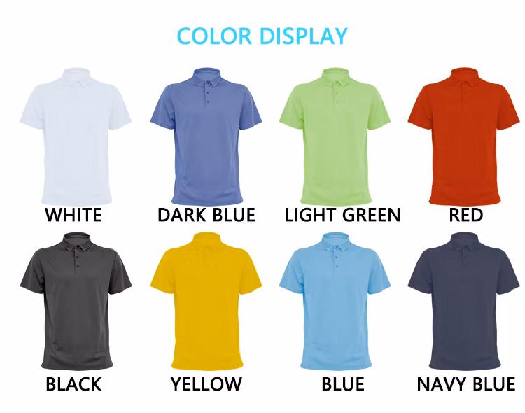 Custom Upf50+ Polyester Spandex Printed Polo T-Shirts