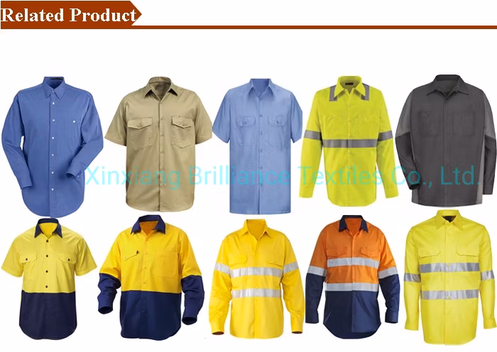 Safety Construction Work Shirts Long Sleeve Wood Working Shirt Custom Fr Welding Fire Retardant Shirts Wholesale