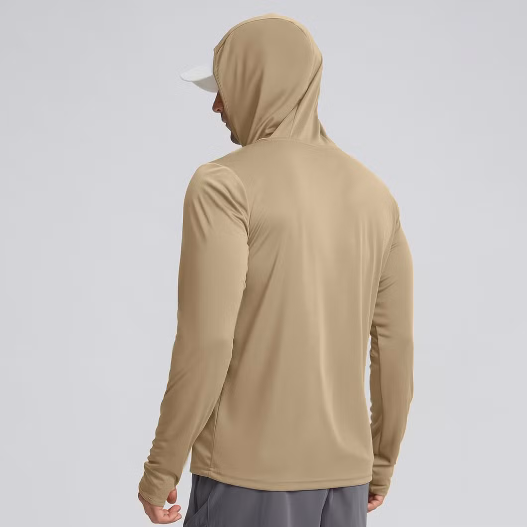 Men′s Sun Protection Upf 50+ Shirts Long Sleeve Running Workout Athletic Gym Shirt UV Swim Fish Rash Guard Hiking