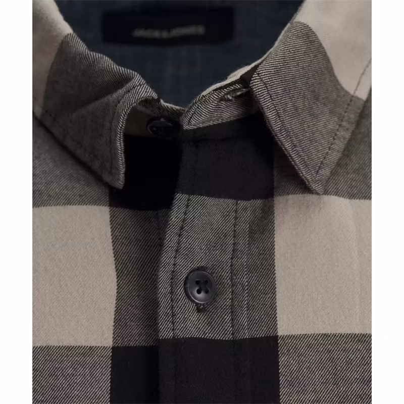 Custom Printing Logo Plaid Long Sleeve Cotton Button up Casual Tactical Men Flannel Shirt Blouse
